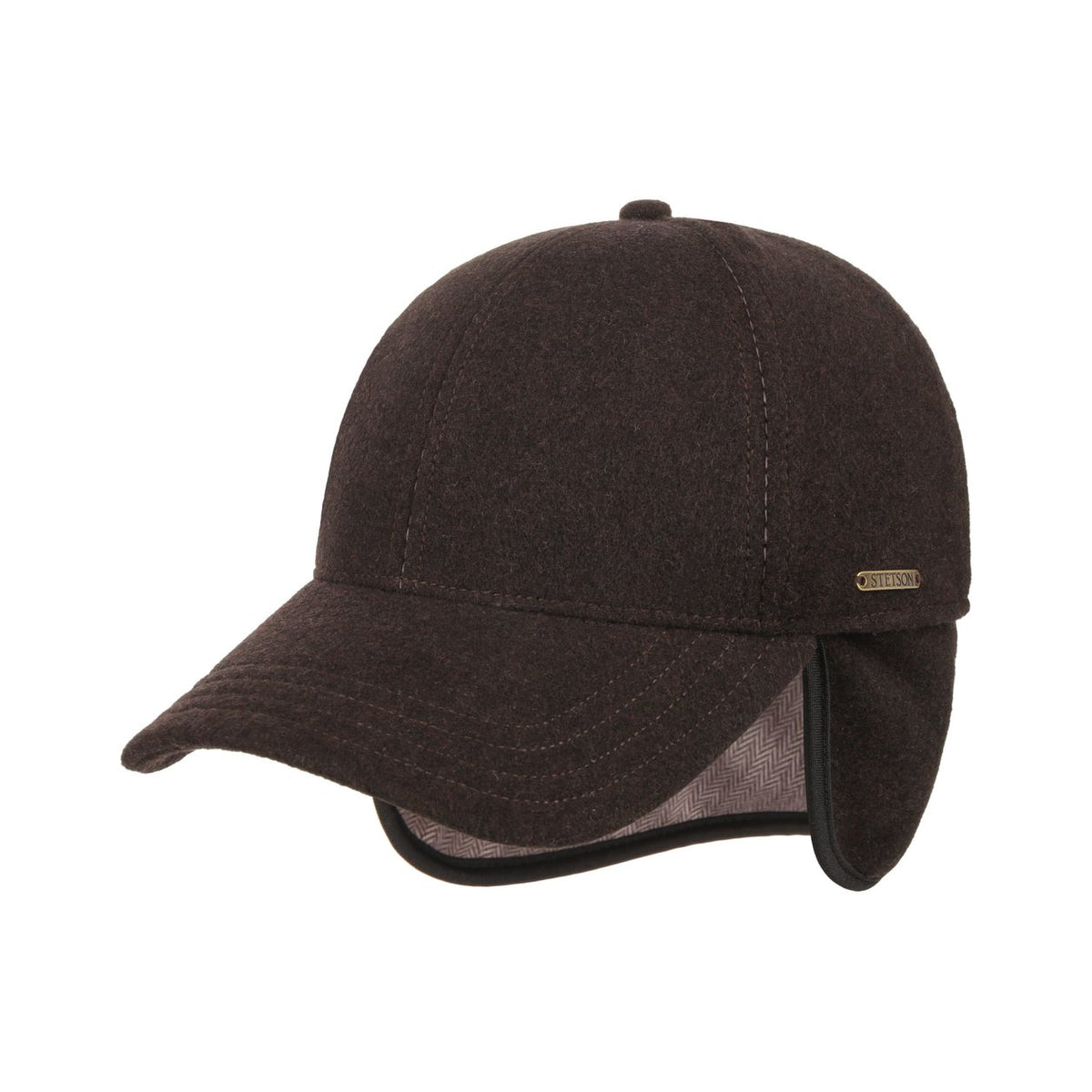 Stetson Vaby Ear Flaps Cap on tyylikäs ja lämmin talvilippalakki, jossa yhdistyvät klassinen baseball lippiksen muoto ja käytännöllinen korvien sekä niskan lisäsuoja. Laadukas villasekoite, pehmeä pintamateriaali ja alas taitettavat korvaläpät tekevät lakista hyvän valinnan kylmiin syys ja talvipäiviin.