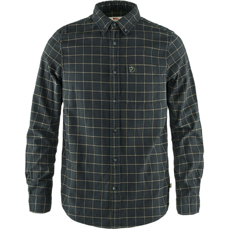 Fjällräven Övik Flannel Shirt M on klassinen miesten flanellipaita, joka yhdistää pehmeän tuntuman, rennon ulkoilutyylin ja monikäyttöisyyden. Kevyt ja pehmeä 100 prosenttinen luomupuuvillaflanelli tekee paidasta miellyttävän käyttää sekä ulkoillessa että jokapäiväisessä vapaa ajan käytössä.