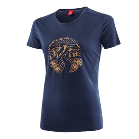Löffler W Printshirt Mountains MERINO-TENCEL(TM) T-paita - Urheilu Pajala