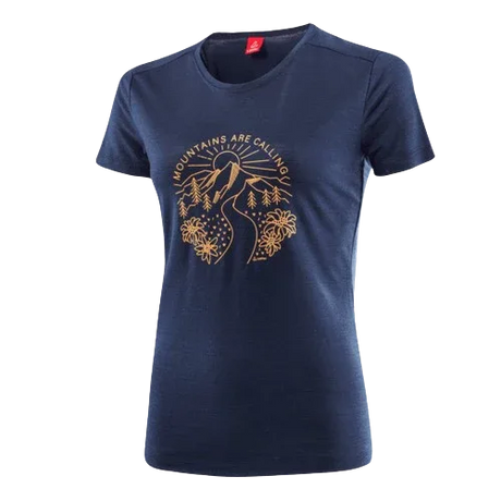 Löffler W Printshirt Mountains MERINO-TENCEL(TM) T-paita - Urheilu Pajala